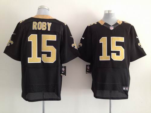  Nike New Orleans Saints 15 Courtney Roby Elite Black NFL Jerseys