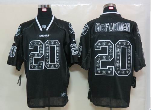 NEW Nike Okaland Raiders 20 McFADDEN Lights Out Black Elite Jerseys