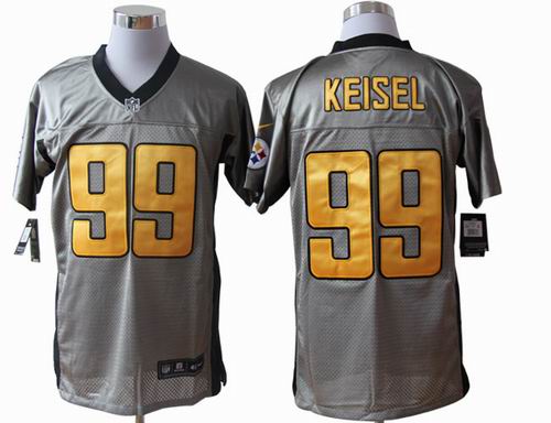 New Pittsburgh Steelers 80 keisel Grey Shadow Jerseys