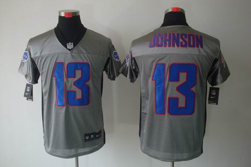 Nike Buffalo Bills 13 Steve Johnson Elite NFL Grey Shadow Jerseys