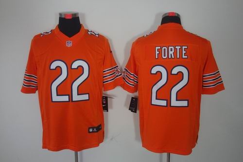 Nike Chicago Bears 22 Matt Forte Limited Orange NFL Jerseys