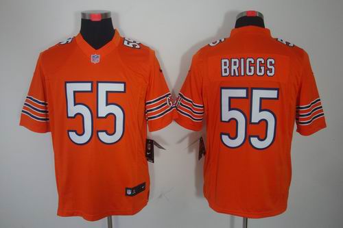 Nike Chicago Bears 55 Lance Briggs Limited Orange NFL Jerseys