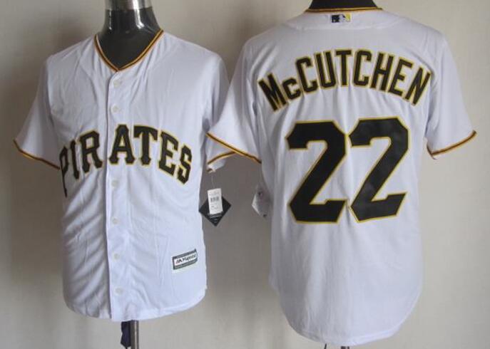 Pittsburgh Pirates 22 Andrew McCutchen white baseball mlb jersey