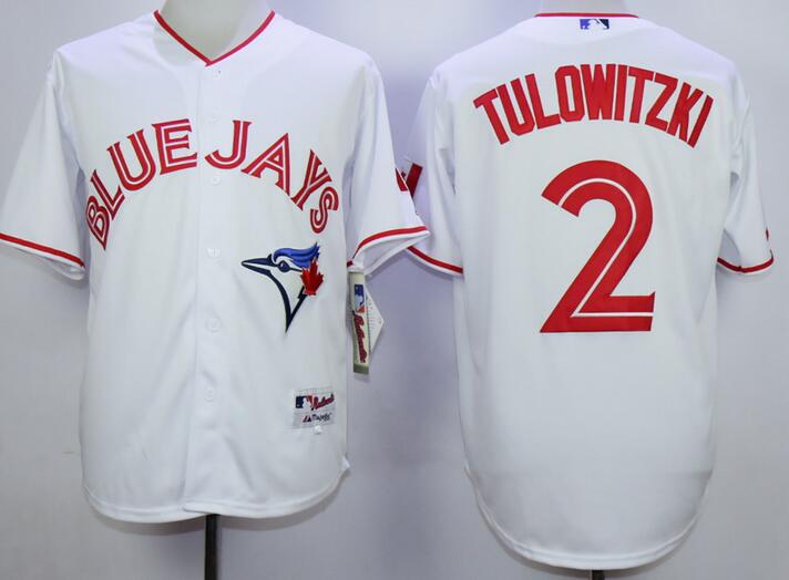 Toronto Blue Jays 2 Troy Tulowitzki white men mlb baseball jersey
