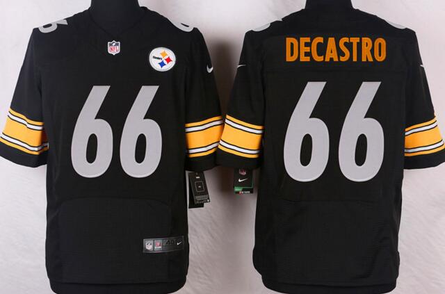 nike pittsburgh steelers 66 david decastro black elite nfl jersey