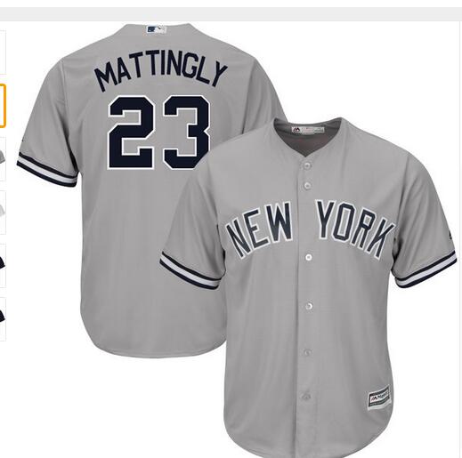 New  23 Don Mattingly Baseball Jersey-001