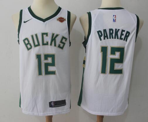 Nike Milwaukee Bucks 12 Jabari Parker white Nike men nba basketball Jerseys