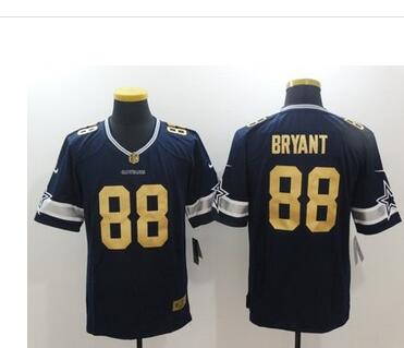 Nike Cowboys 88 Dez Bryant Navy Gold Limited Jersey MEN