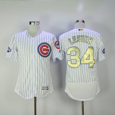 2017 Champions Chicago Cubs 34 Jon Lester  jersey