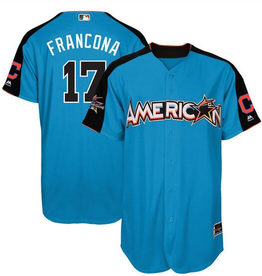 Men's American League Terry Francona Majestic Blue 2017 MLB All-Star Game Home Run Derby Player Jersey