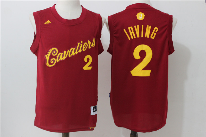 Men 2 Kyrie Irving Christmas Jersey Red