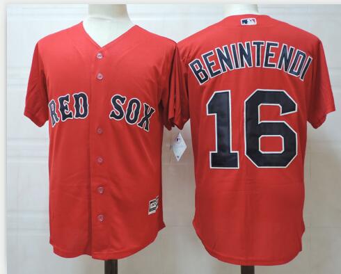 Men's Boston Red Sox Andrew Benintendi Majestic Alternate Scarlet Official Cool Base Replica Player Jersey