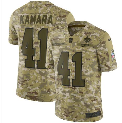 Men's New Orleans Saints Alvin Kamara Nike Camo Salute to Service Limited Jersey