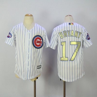 2017 Champions Chicago Cubs 17 Kris Bryant Jersey