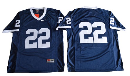 Men Penn State Nittany Lions 22 College Football Jersey - Navy Blue