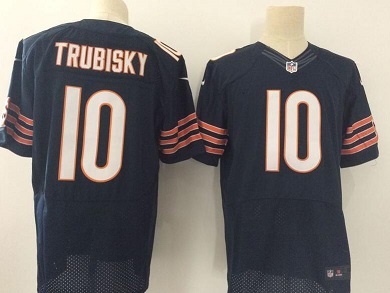 Men Stitched 10 Mitchell Trubisky Football Jersey-002