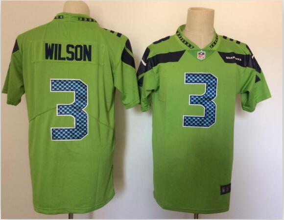 Men Seattle Seahawks 3 Russell Wilson white Color Rush Limited Jersey