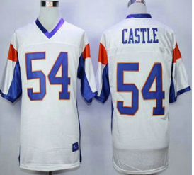 Blue Mountain State #54 Thad Castle White 2015 College Football Jersey