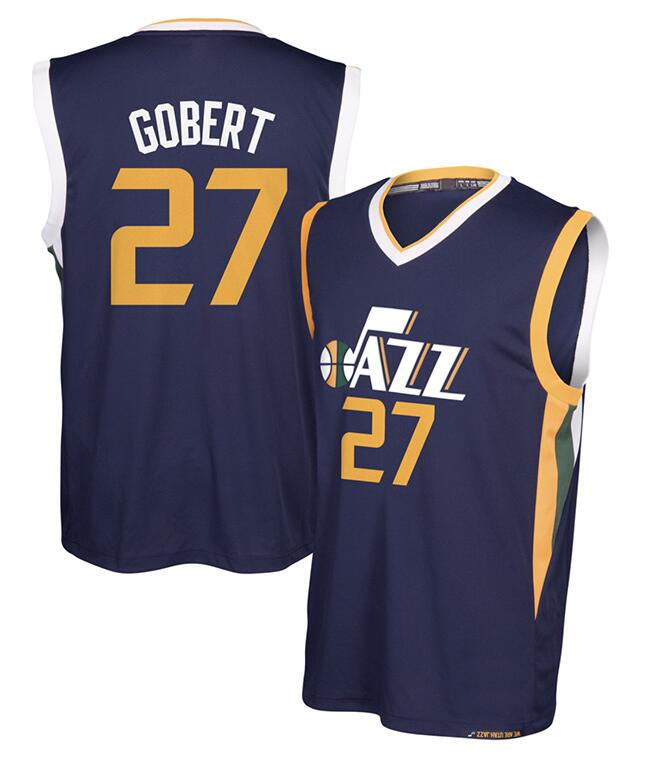 Stitched #27 Rudy Gobert Navy