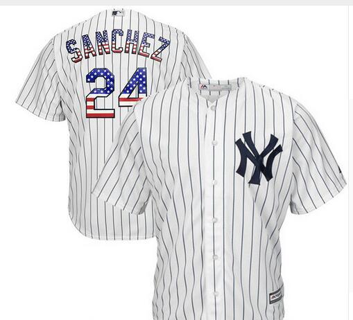 USA Flag Gary Sanchez #24 stitched Jersey