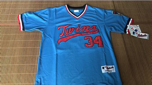 Men Minnesota Twins 34 puckett Baseball Jersey