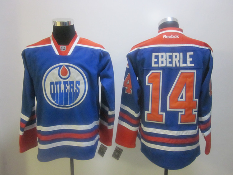 2012 Edmonton Oilers 14 EBERLE blue men nhl ice hockey  jerseys