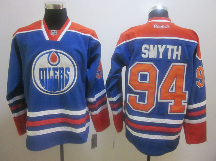 2012 Edmonton Oilers 94 SMYTH blue men nhl ice hockey  jerseys