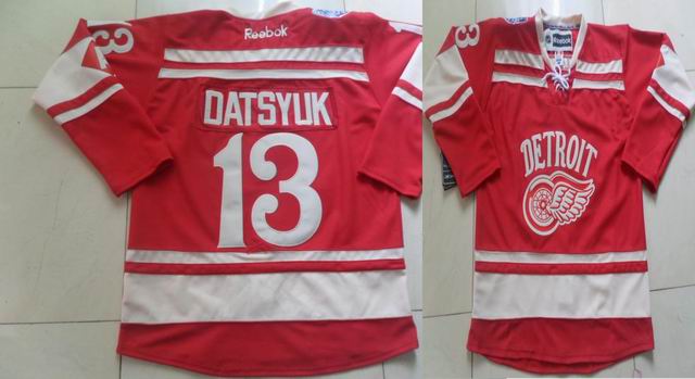 2013 Detroit Red Wings 13 Pavel Datsyuk Red men ice hockey nhl jerseys