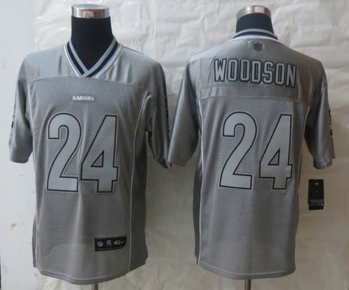 2013 New Nike Oakland Raiders 24 Woodson Grey Vapor Elite Jerseys