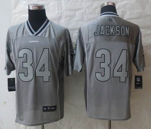 2013 New Nike Oakland Raiders 34 Jackson Grey Vapor Elite Jerseys