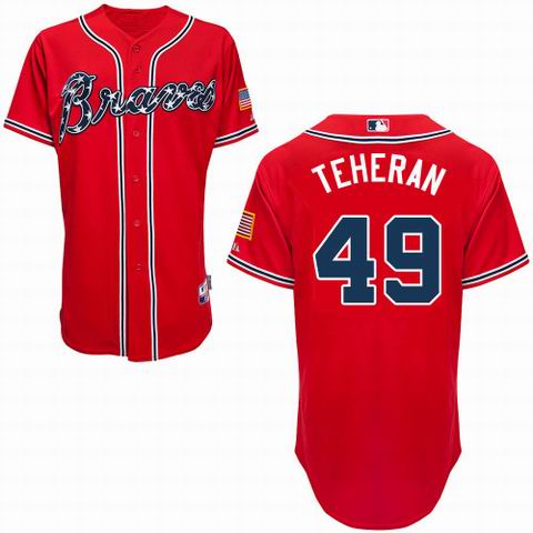 2014 Atlanta Braves TEHERAN 49 red  mlb basebal jerseys