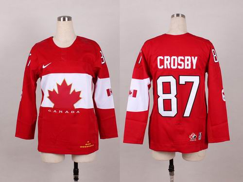 2014 Canada team CROSBY 87 red women NHL hockey jerseys