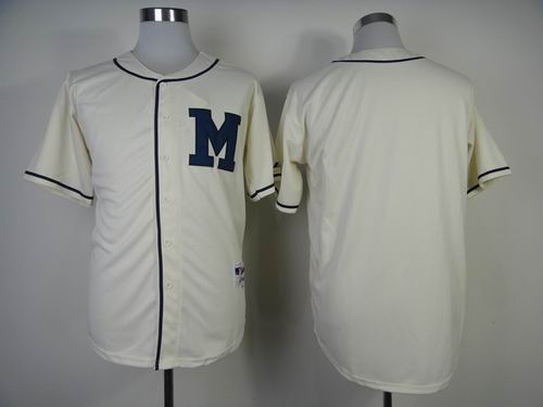 2014 Milwaukee Brewers white blank men baseball mlb jersey