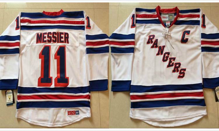 2014 New York Rangers 11 Mark Messier white nhl ice hockey  jerseys