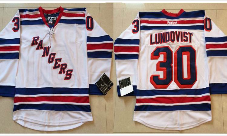 2014 New York Rangers 30 Henrik Lundqvist white nhl ice hockey  jerseys