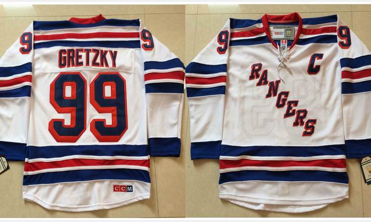 2014 New York Rangers 99 Wayne Gretzky White nhl ice hockey  jerseys