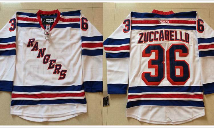 2014 New York Rangers Mats Zuccarello 36 White nhl ice hockey  jerseys