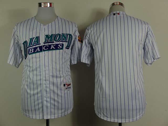 2015 Arizona Diamondback blank white men baseball mlb jerseys blue stripe