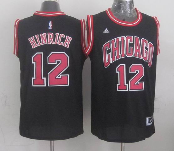 2015 Chicago Bulls 12 Kirk Hinrich black Adidas men NBA basketball jerseys