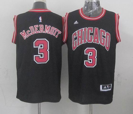 2015 Chicago Bulls 3 Doug McDermott  black Adidas men NBA basketball jerseys