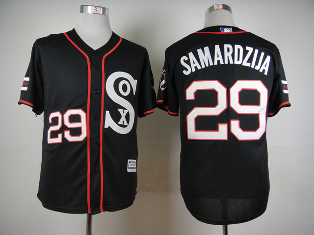 2015 Chicago White Sox 29 Jeff Samardzija black mlb baseball jersey