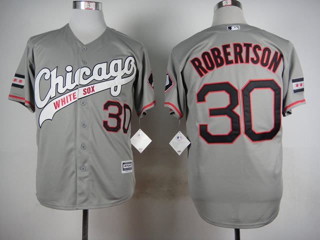 2015 Chicago White Sox 30 David Robertson gray men baseball mlb jersey