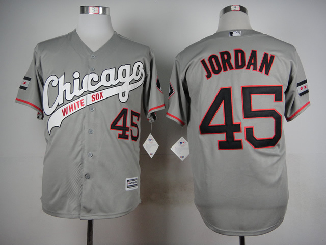 2015 Chicago White Sox 45 Michael Jordan gray men baseball mlb Jersey