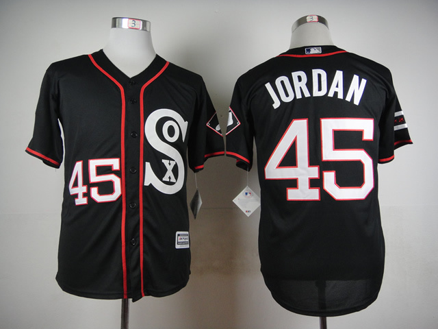 2015 Chicago White Sox 45 jordan black men baseball mlb Jersey