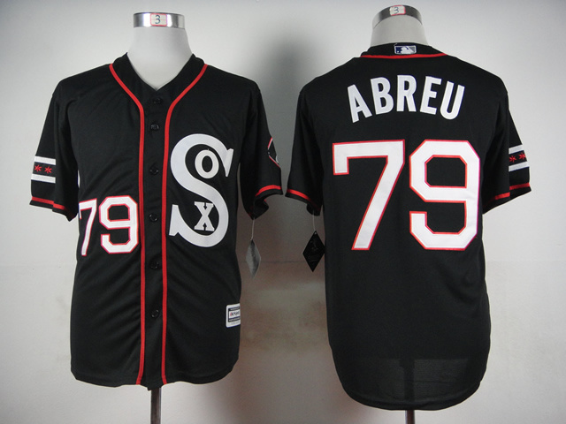 2015 Chicago White Sox 79 Jose Abreu black men baseball mlb Jersey