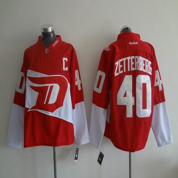 2015 Detroit Red Wings 40 Henrik Zetterberg Red men ice hockey nhl jerseys