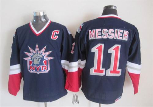 2015 New York Rangers 11 Mark Messier Blue nhl ice hockey  jerseys