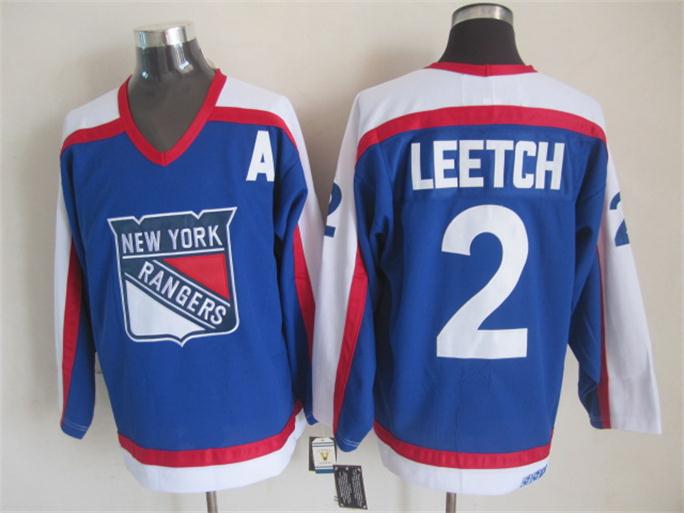 2015 New York Rangers 2 Brian Leetch Blue new nhl ice hockey  jerseys