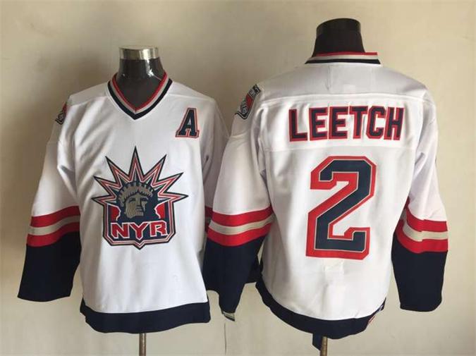 2015 New York Rangers 2 Brian Leetch white nhl ice hockey  jerseys