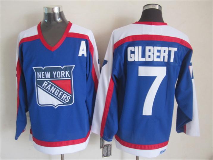 2015 New York Rangers 7 Rod Gilbert Blue new nhl ice hockey  jerseys